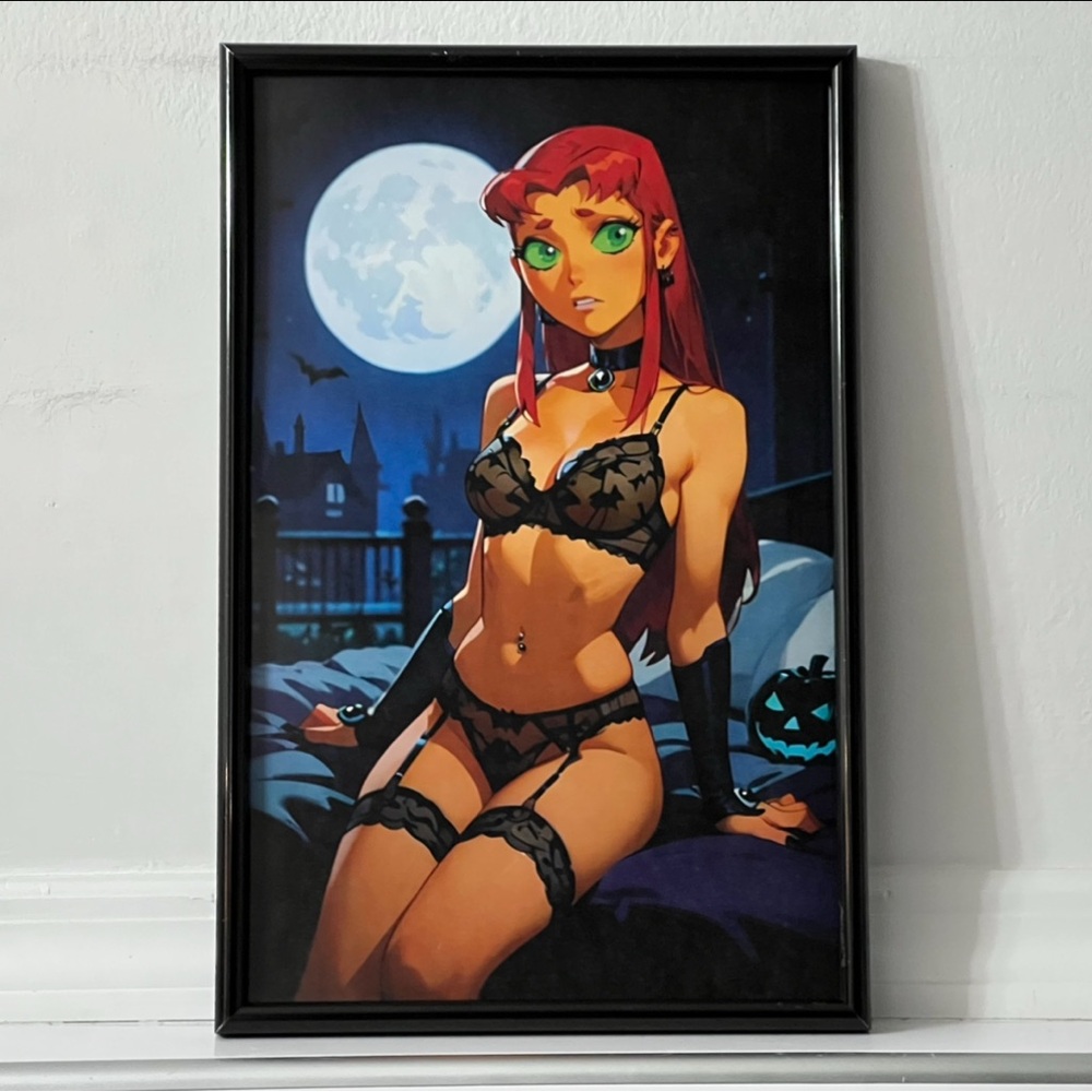 Teen Titans Starfire pinup girl art Poster